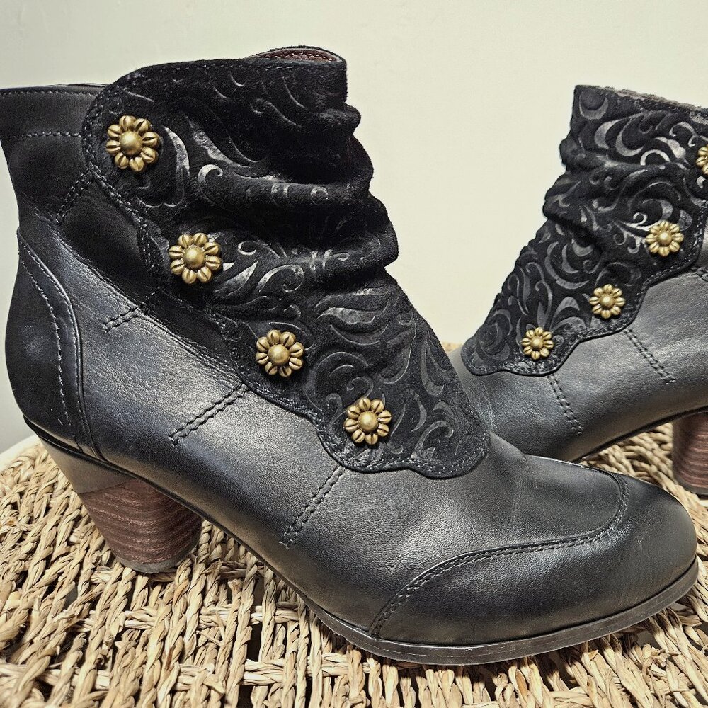 L'ARTISTE BY SPRING STEP "Belgarde" Bootie, Black, Women's size 8M